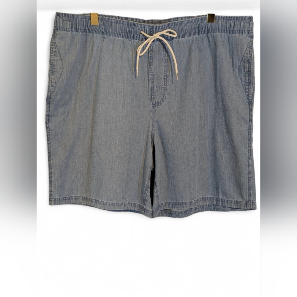 ​🩳 NWT Amazon Essentials XXL Men's Light Wash Chambray Shorts ☀️